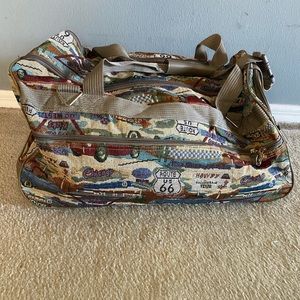 Vintage Route 66 Rolling Duffel Bag